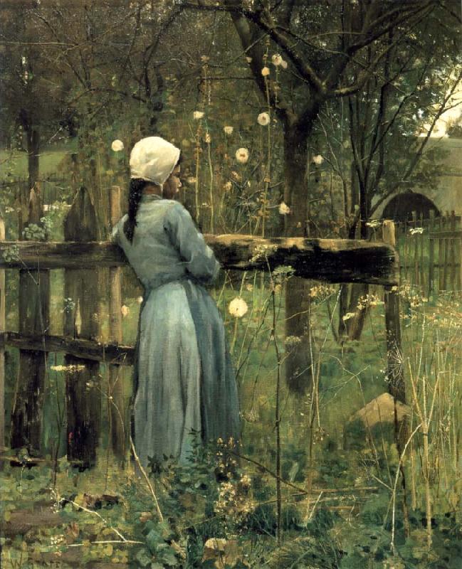William Stott of Oldham A Girl in a  Meadow Germany oil painting art